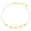 18K Gold Boho Shell Zircon Bracelet for Wedding Gifts