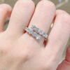 18K Gold Lab Diamond D Color Round Cut Fashion Ring