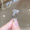 18K Gold Lab Diamond D Color Round Cut Fashion Ring