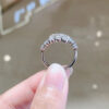18K Gold Lab Diamond D Color Round Cut Fashion Ring