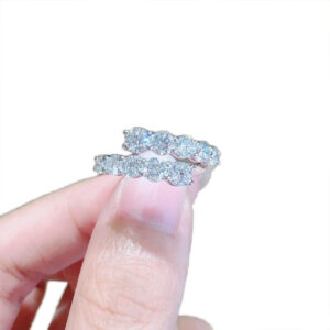 18K Gold Lab Diamond D Color Round Cut Fashion Ring