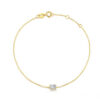 18K Gold Lab Diamond Emerald Cut Tennis Bracelet Unisex
