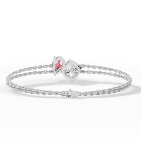 18K Gold Lab Diamond Pear Cut Luxury Bracelet Jewelry