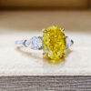 18K Gold Oval Lab-Grown Diamond D Color Classic Wedding Ring
