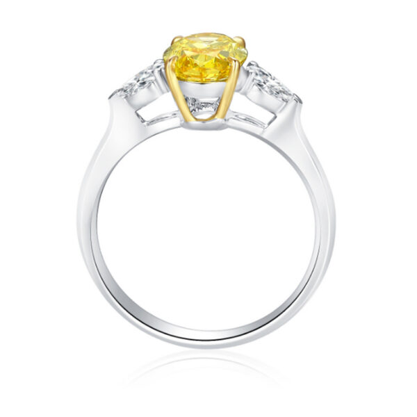 18K Gold Oval Lab-Grown Diamond D Color Classic Wedding Ring