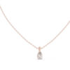 18K Gold Pear Shape Lab Grown Diamond Pendant Necklace