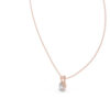 18K Gold Pear Shape Lab Grown Diamond Pendant Necklace