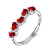 925 Silver Amethyst Oval Prong Gemstone Band Ring Design