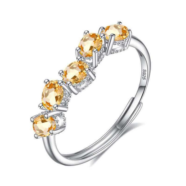 925 Silver Amethyst Oval Prong Gemstone Band Ring Design