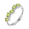 925 Silver Amethyst Oval Prong Gemstone Band Ring Design