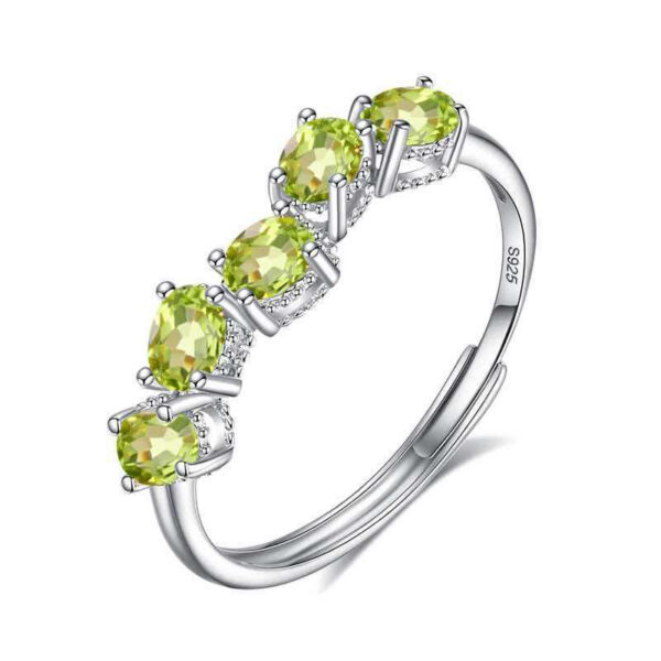 925 Silver Amethyst Oval Prong Gemstone Band Ring Design