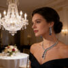 925 Silver Lab Diamond Necklace Earrings Jewelry Set