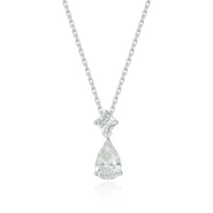 925 Silver Lab-Grown Diamond Pendant Necklace for Women