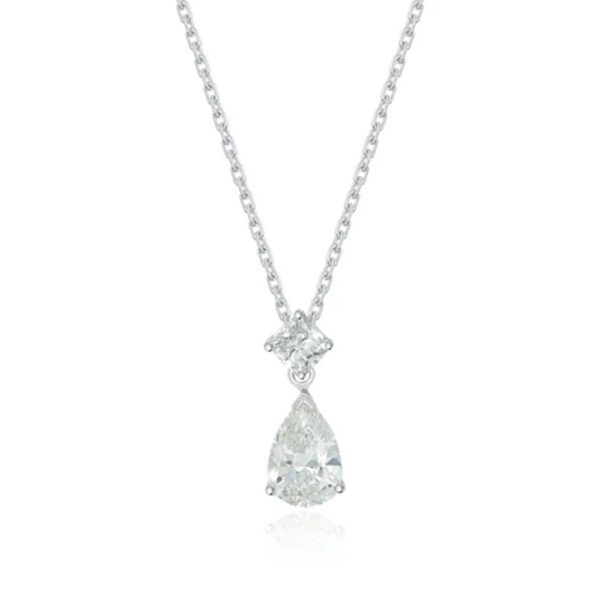 925 Silver Lab-Grown Diamond Pendant Necklace for Women