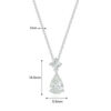 925 Silver Lab-Grown Diamond Pendant Necklace for Women