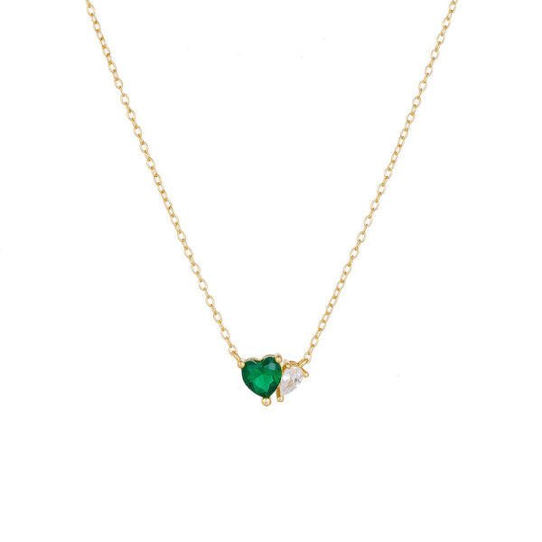 925 Silver Malachite Pendant Necklace Cable Chain Jewelry