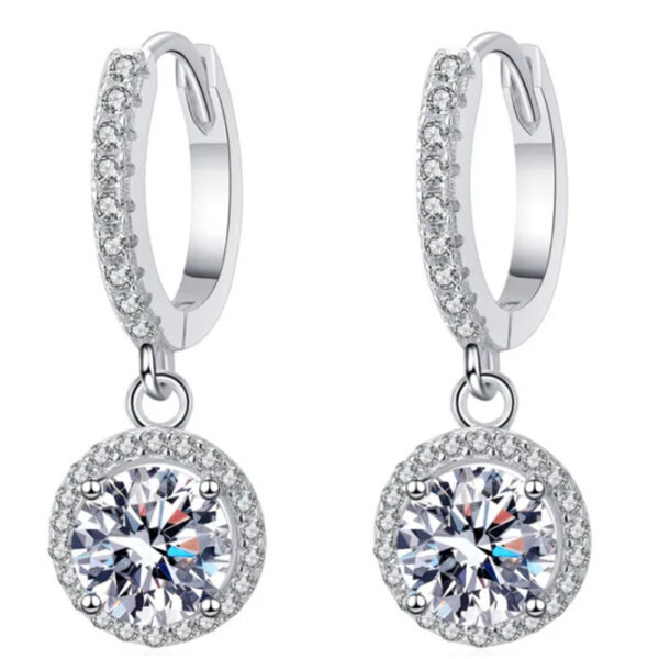 925 Silver Moissanite Water Drop Earrings Women Gift