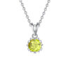 925 Silver Rose Cut Topaz Pendant Necklace for Women