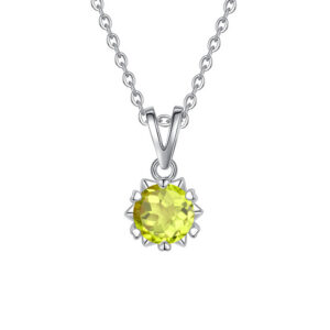 925 Silver Rose Cut Topaz Pendant Necklace for Women 925 Silver Rose Cut Topaz Pendant Necklace for Women