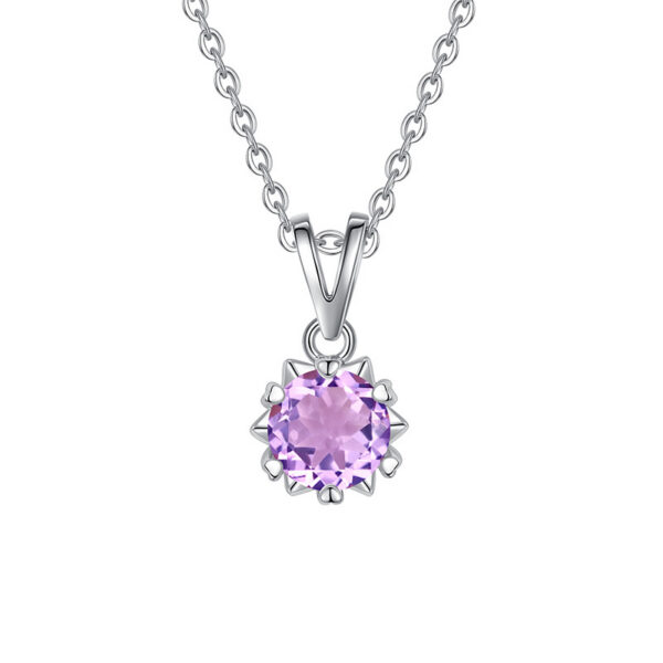 925 Silver Rose Cut Topaz Pendant Necklace for Women