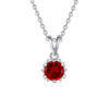 925 Silver Rose Cut Topaz Pendant Necklace for Women