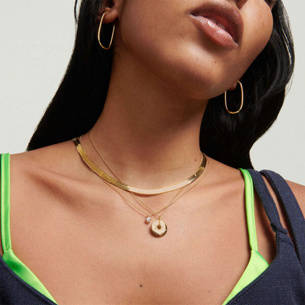 925 Silver Snake Chain Necklace Gold Rhodium Plated