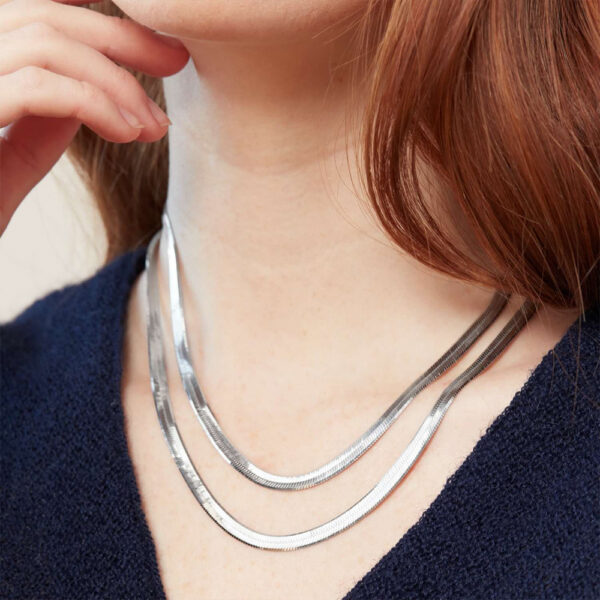 925 Silver Snake Chain Necklace Gold Rhodium Plated