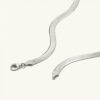 925 Silver Snake Chain Necklace Gold Rhodium Plated