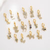 Bird Punk Zircon Lab Grown 18K Gold Pendant Charm Jewelry