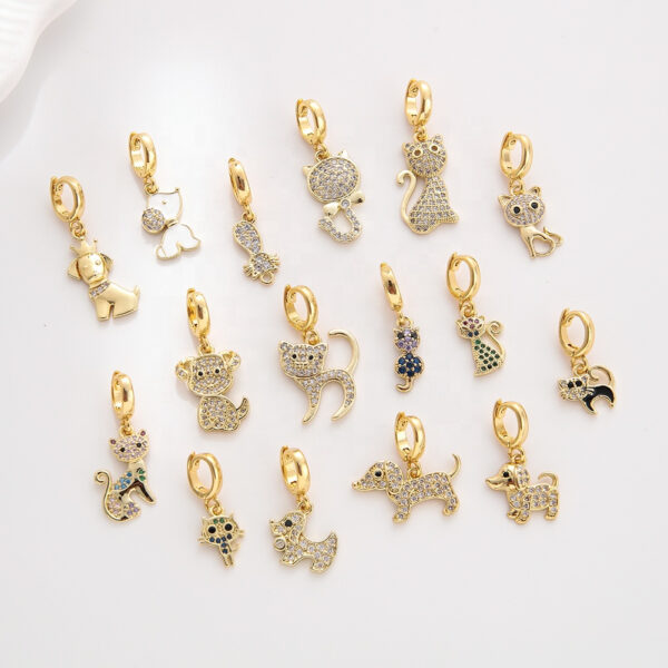 Bird Punk Zircon Lab Grown 18K Gold Pendant Charm Jewelry