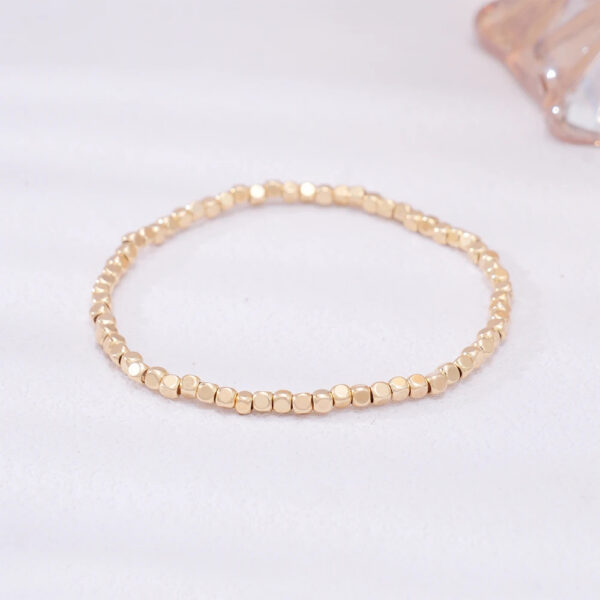 Bohemian Geometric 18K Gold Beaded Bracelet Unisex