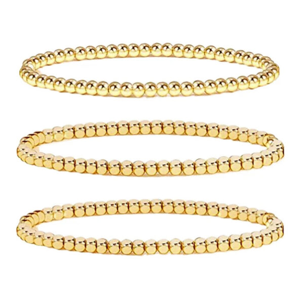 Bohemian Geometric 18K Gold Beaded Bracelet Unisex