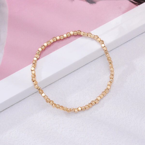 Bohemian Geometric 18K Gold Beaded Bracelet Unisex