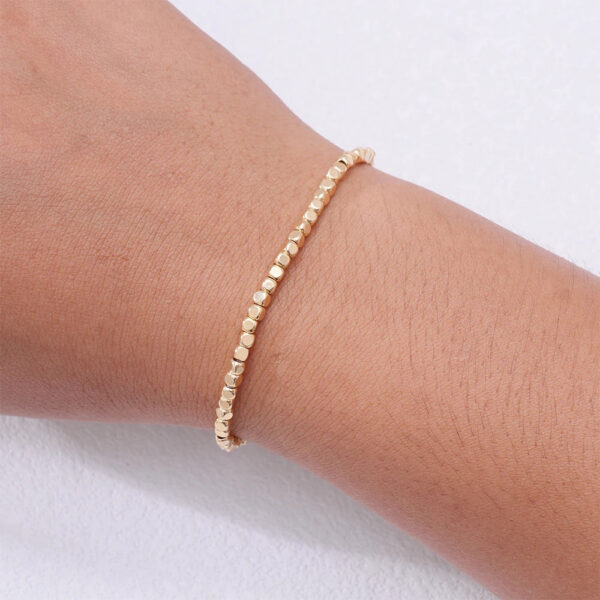 Bohemian Geometric 18K Gold Beaded Bracelet Unisex