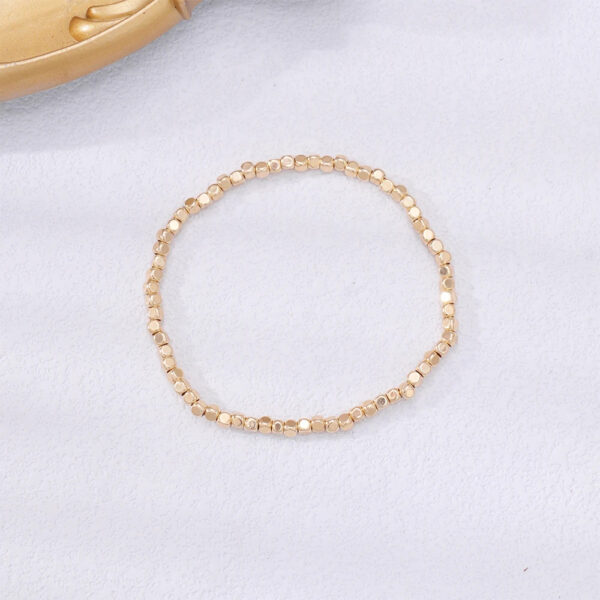 Bohemian Geometric 18K Gold Beaded Bracelet Unisex