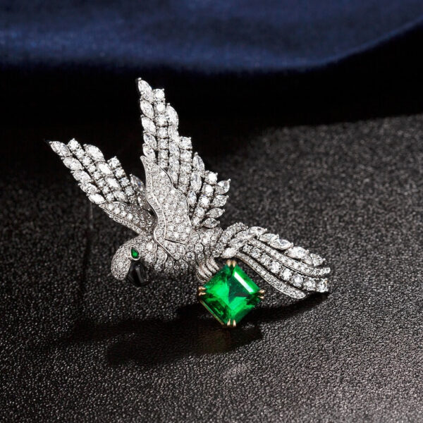 Butterfly Moissanite Silver Brooch for Jewelry Wholesale