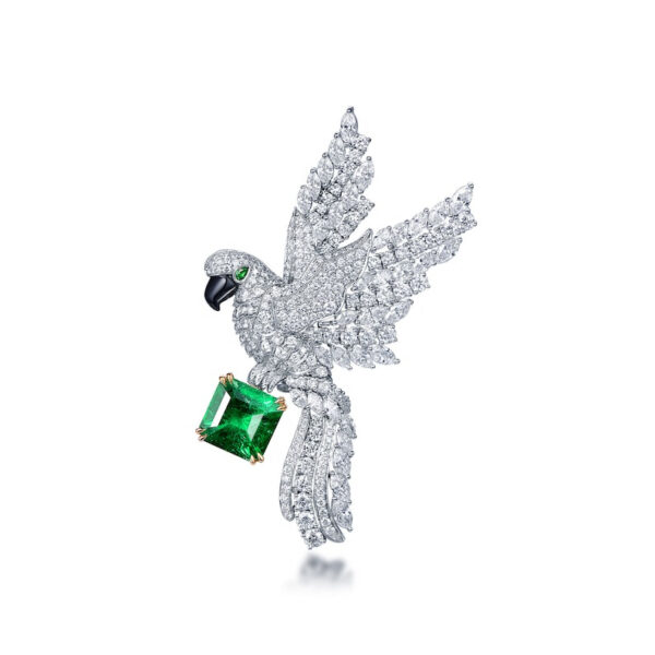 Butterfly Moissanite Silver Brooch for Jewelry Wholesale