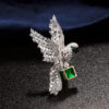 Butterfly Moissanite Silver Brooch for Jewelry Wholesale