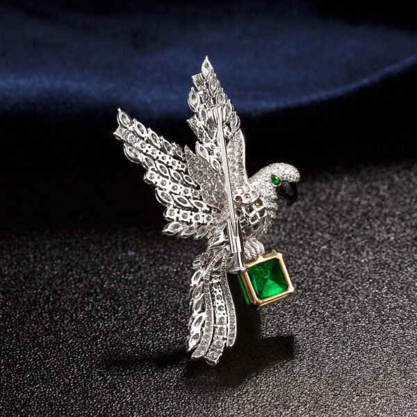 Butterfly Moissanite Silver Brooch for Jewelry Wholesale