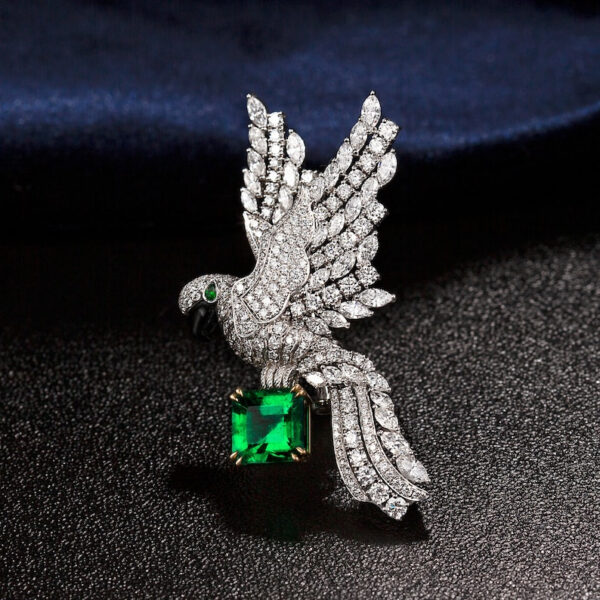 Butterfly Moissanite Silver Brooch for Jewelry Wholesale
