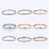 Classic 18K Gold Moissanite Round Cut Setting Bracelet