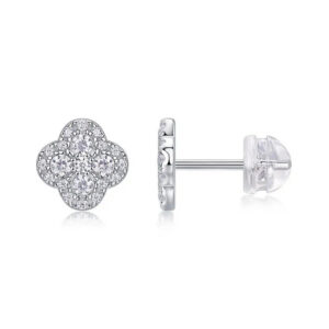 Classic Moissanite 925 Silver Gold Plated Stud Earrings OEM Classic Moissanite 925 Silver Gold Plated Stud Earrings OEM