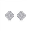 Classic Moissanite 925 Silver Gold Plated Stud Earrings OEM