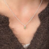 Classic Silver Pendant Necklace with Natural Stone