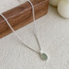 Classic Silver Pendant Necklace with Natural Stone