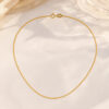 Classic Silver Tone Choker Chain Necklace for Women