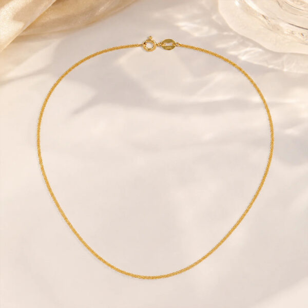 Classic Silver Tone Choker Chain Necklace for Women