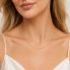 Classic Silver Tone Choker Chain Necklace for Women