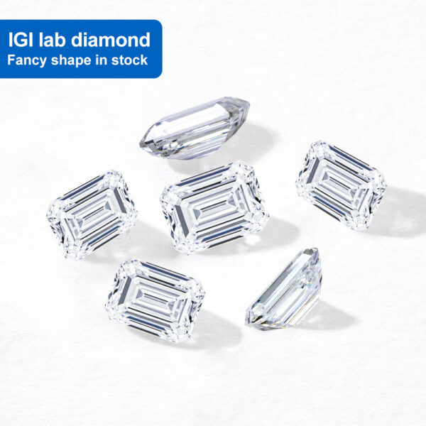 D Color Emerald Cut Lab Grown Diamond