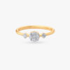 Elegant Luxury Lab Grown Diamond 18K Gold Ring for Women